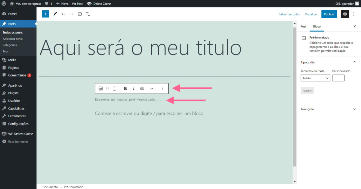 Wordpress completo aprenda a usar o editor gutenberg do wordpress passo12