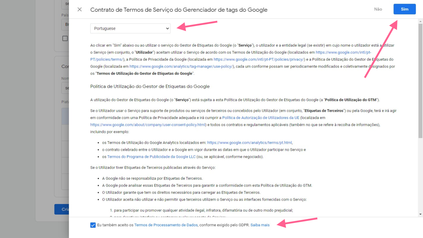 Wordpress completo veja como e facil criar uma conta no google tag manager gtm passo4