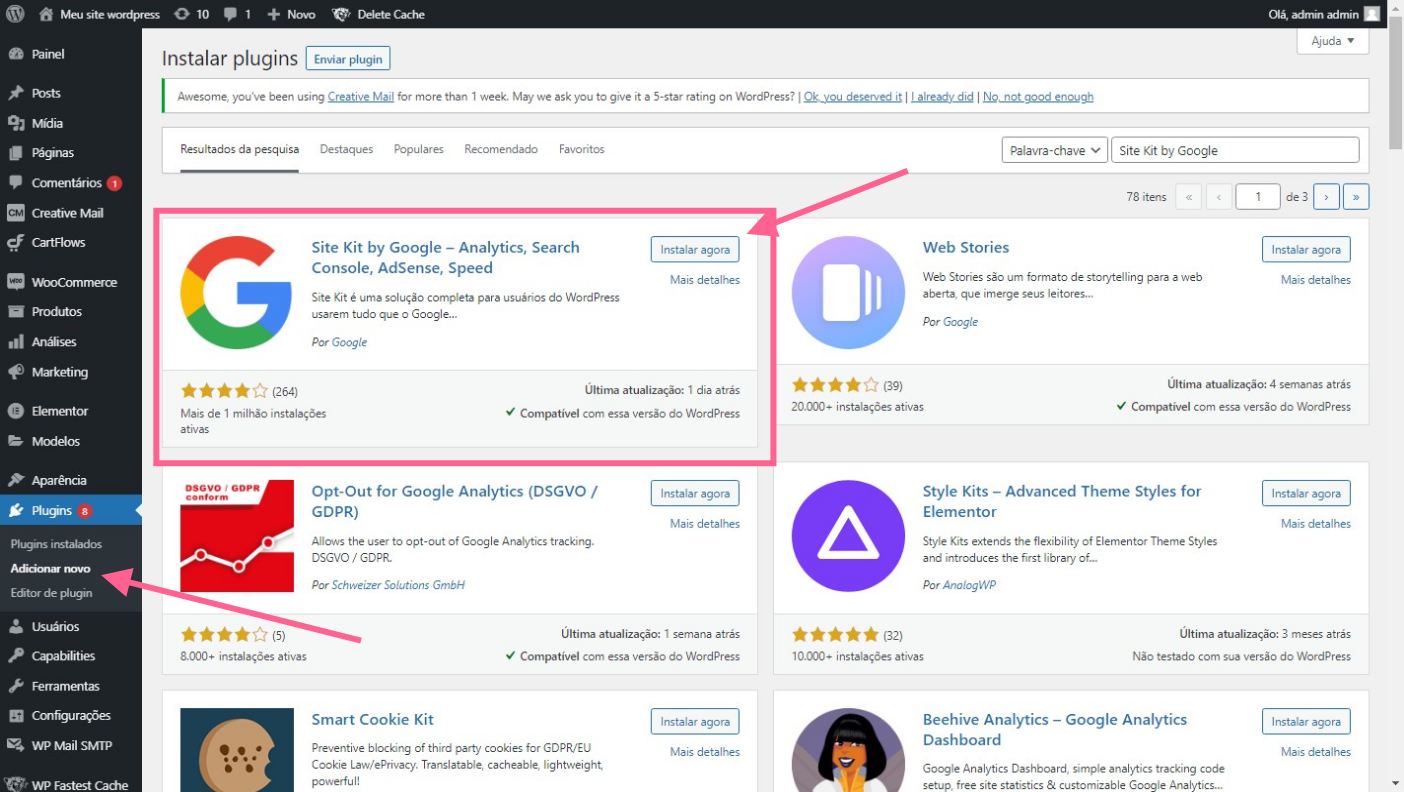 Wordpress completo como configurar google analytics em seu wordpress woocommerce passo 1