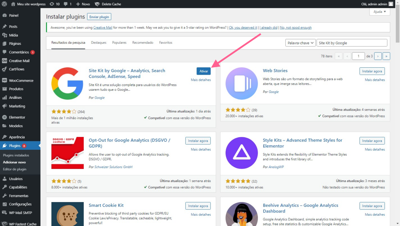 Wordpress completo como configurar google analytics em seu wordpress woocommerce passo 2